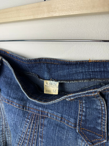 Vintage Y2K JBH Women's Blue Pleated Denim Skirt