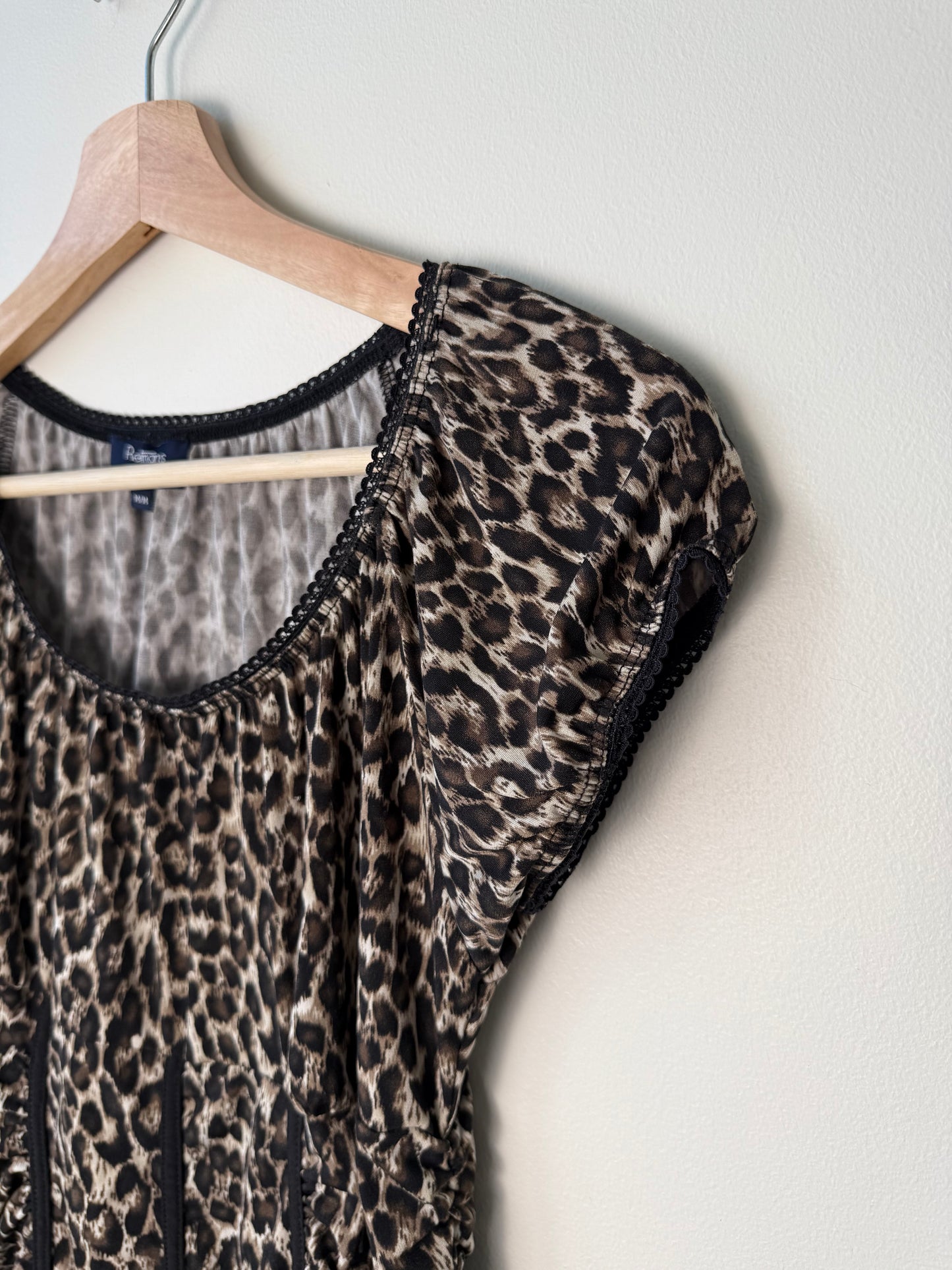 Reitmans Women's Brown Leopard Print Blouse