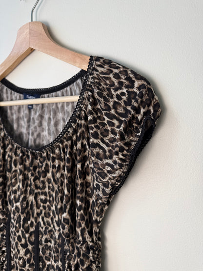 Reitmans Women's Brown Leopard Print Blouse