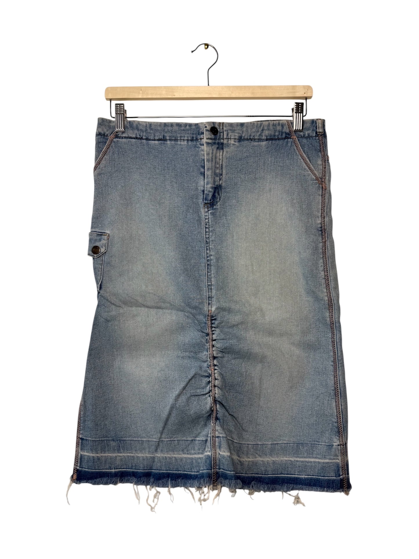 Y2K DEX Women's Stretchy Light Blue Denim Skirt