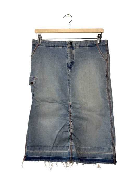 Y2K DEX Women's Stretchy Light Blue Denim Skirt