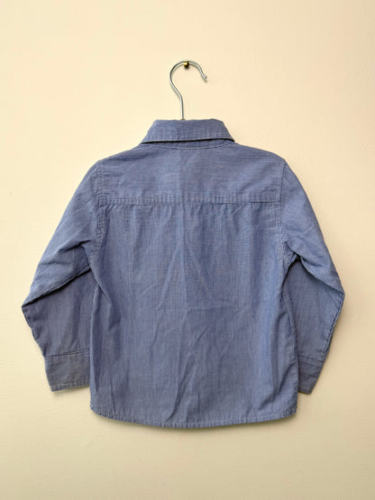 U.S. POLO ASSN Boy's Blue Striped Shirt