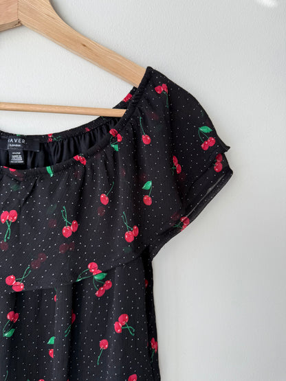 Laver London Women's Cherry & Polka Dot Print Top
