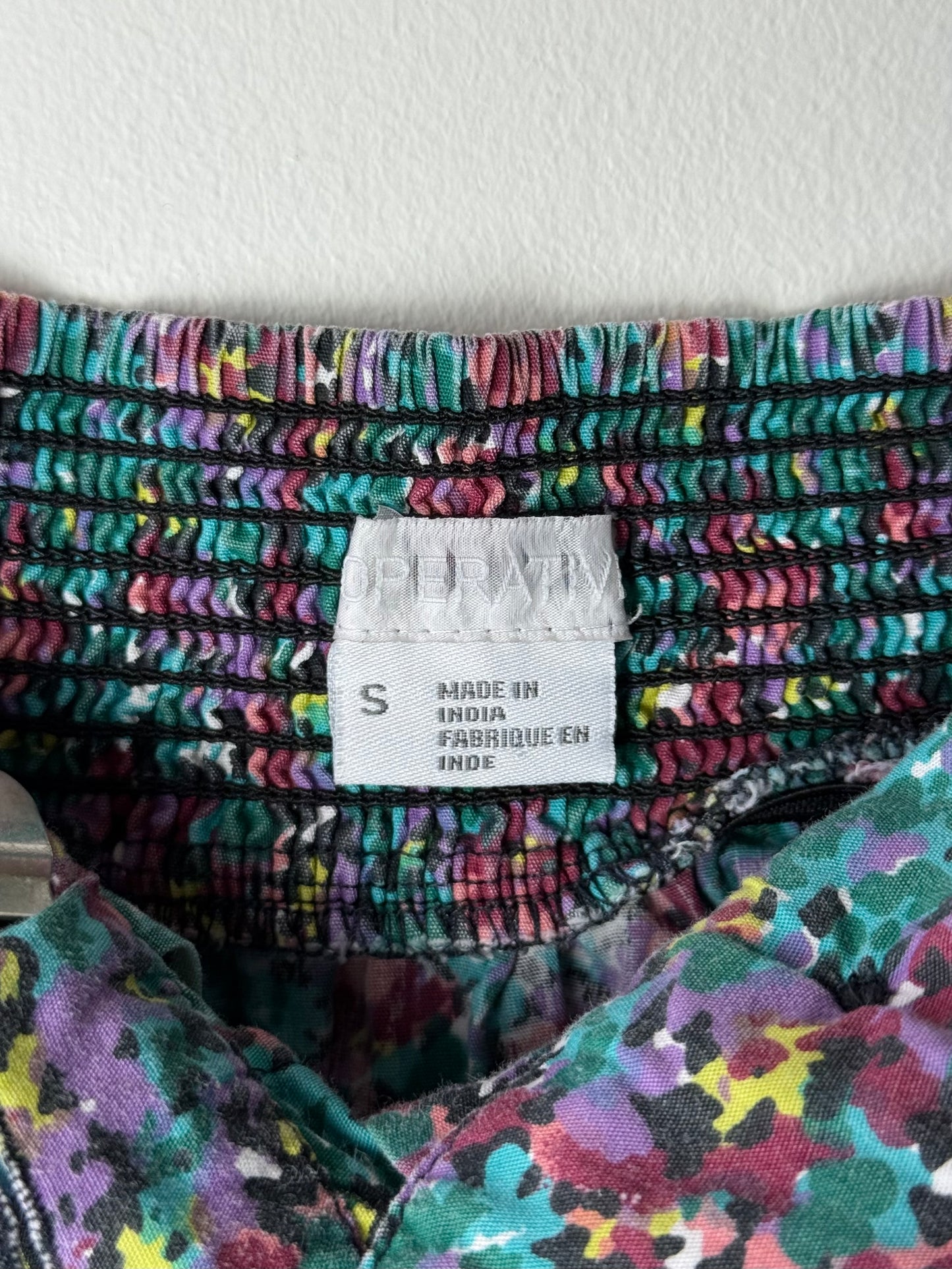 Vintage COOPERATIVE Women's Floral Patterned Skirt with Buttons