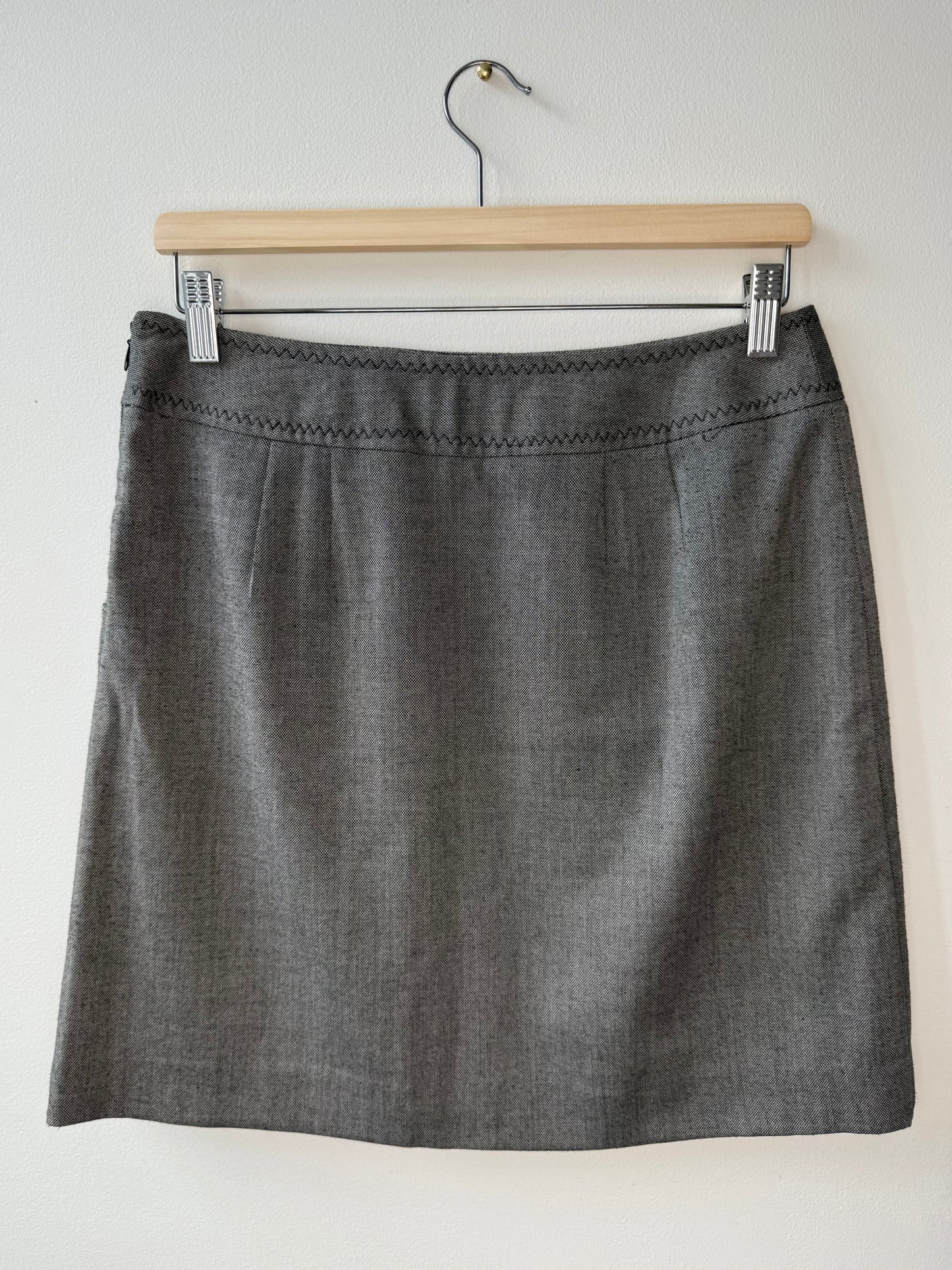 Vintage Ann Taylor Loft Women's Gray Pleated Skirt