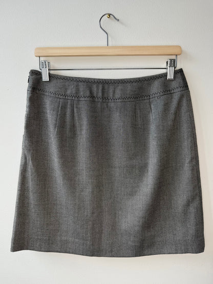 Vintage Ann Taylor Loft Women's Gray Pleated Skirt