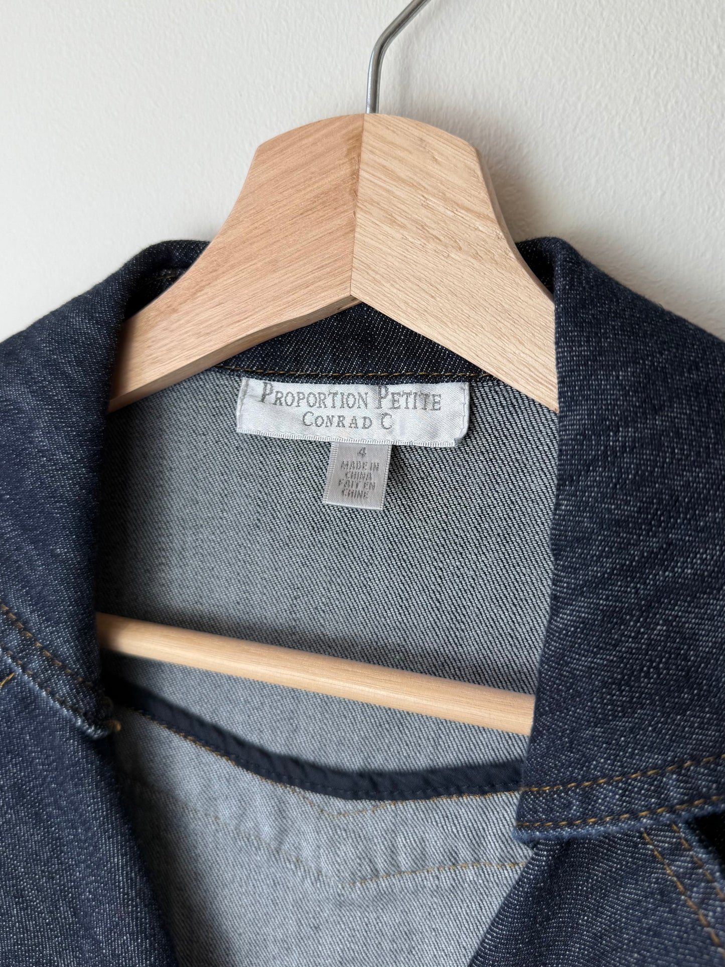 Y2K Proportion Women's Denim Blazer with Studs