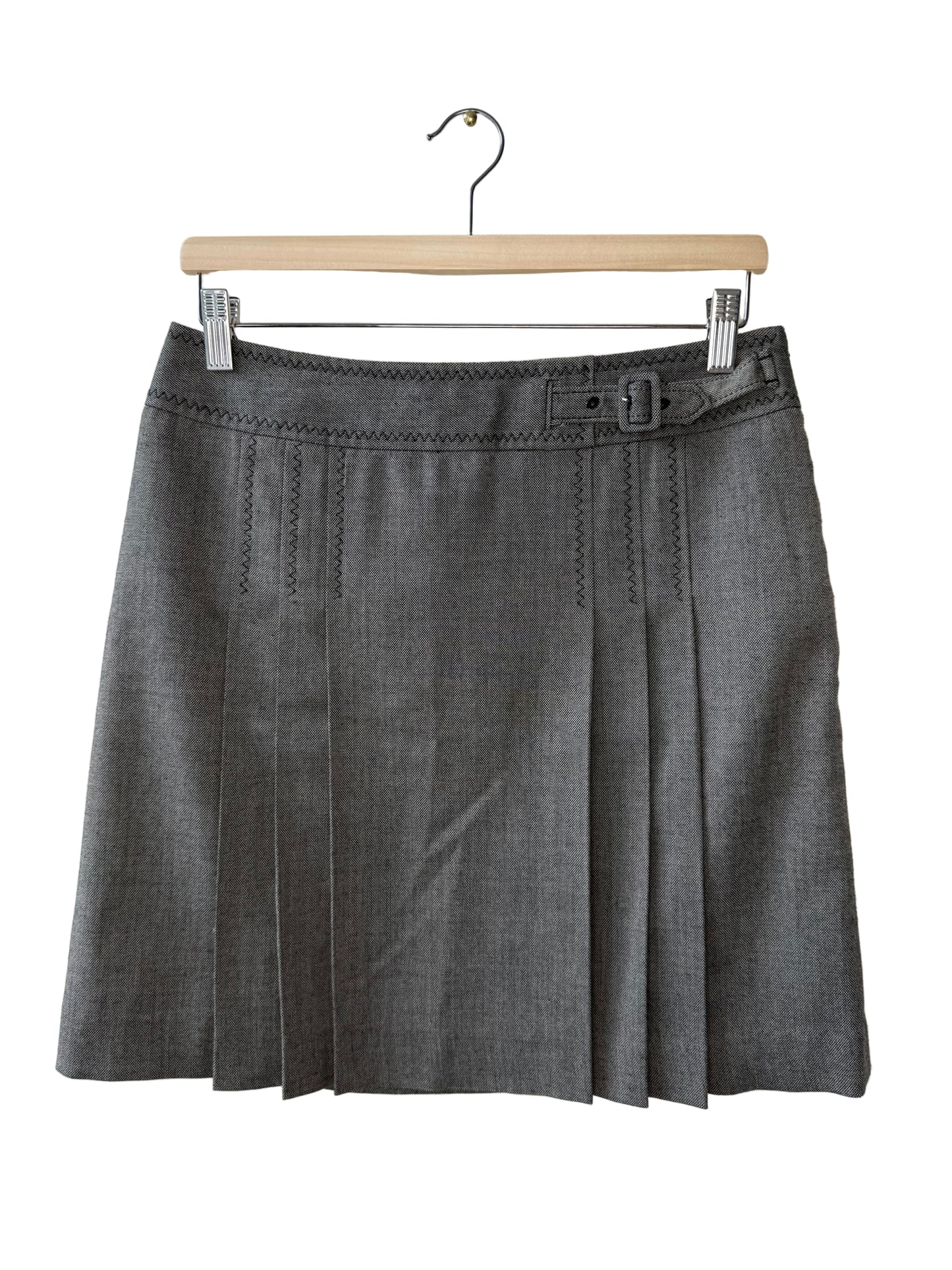 Vintage Ann Taylor Loft Women's Gray Pleated Skirt