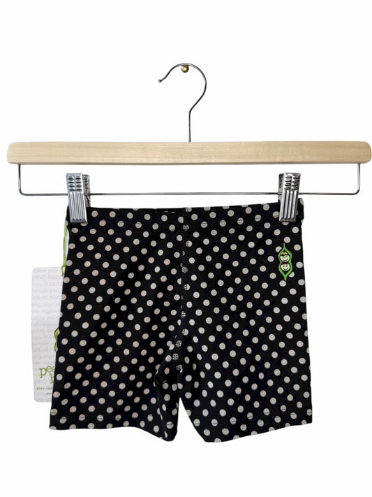 Unworn Peek A Boo Beans Girl's Black Polka Dot Short Leggings
