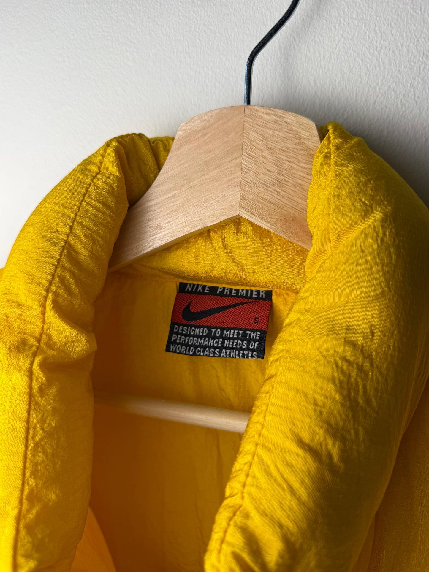 Vintage Nike Premier Women's Yellow Puffer Jacket