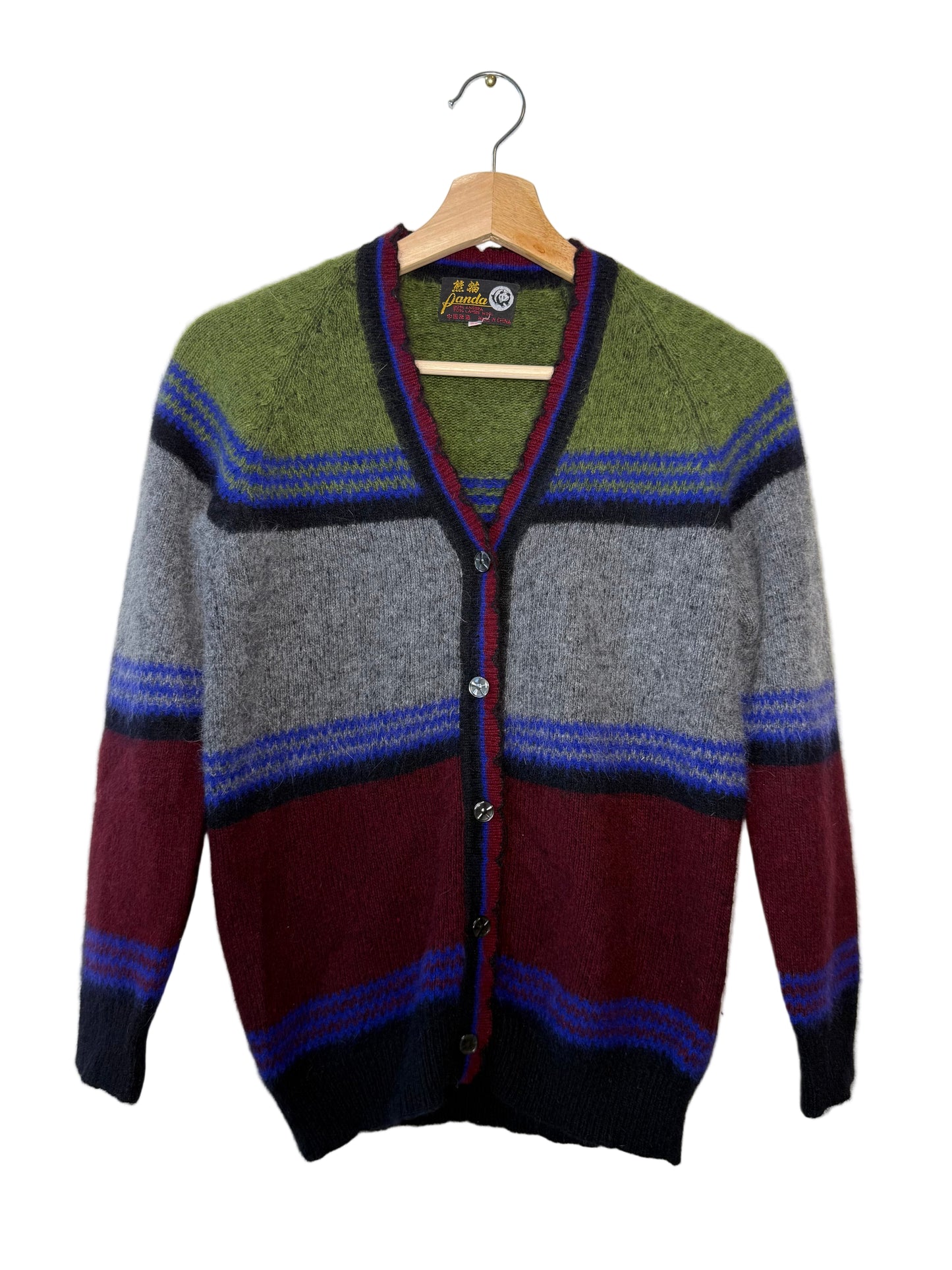 Vintage Y2K Women's Colorful Striped Knit Cardigan