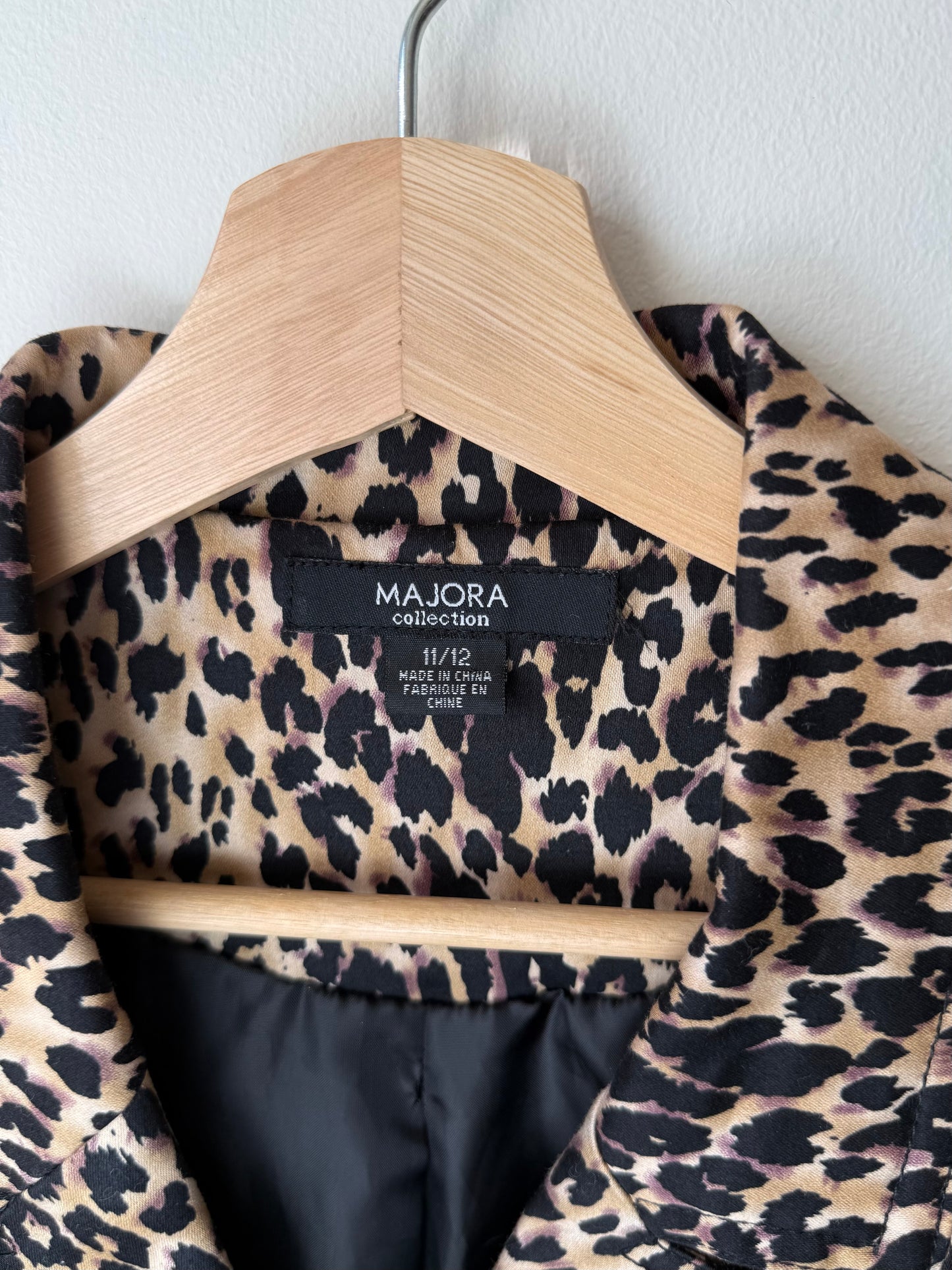 Majora Collection Women's Leopard Print Short Sleeve Blouse