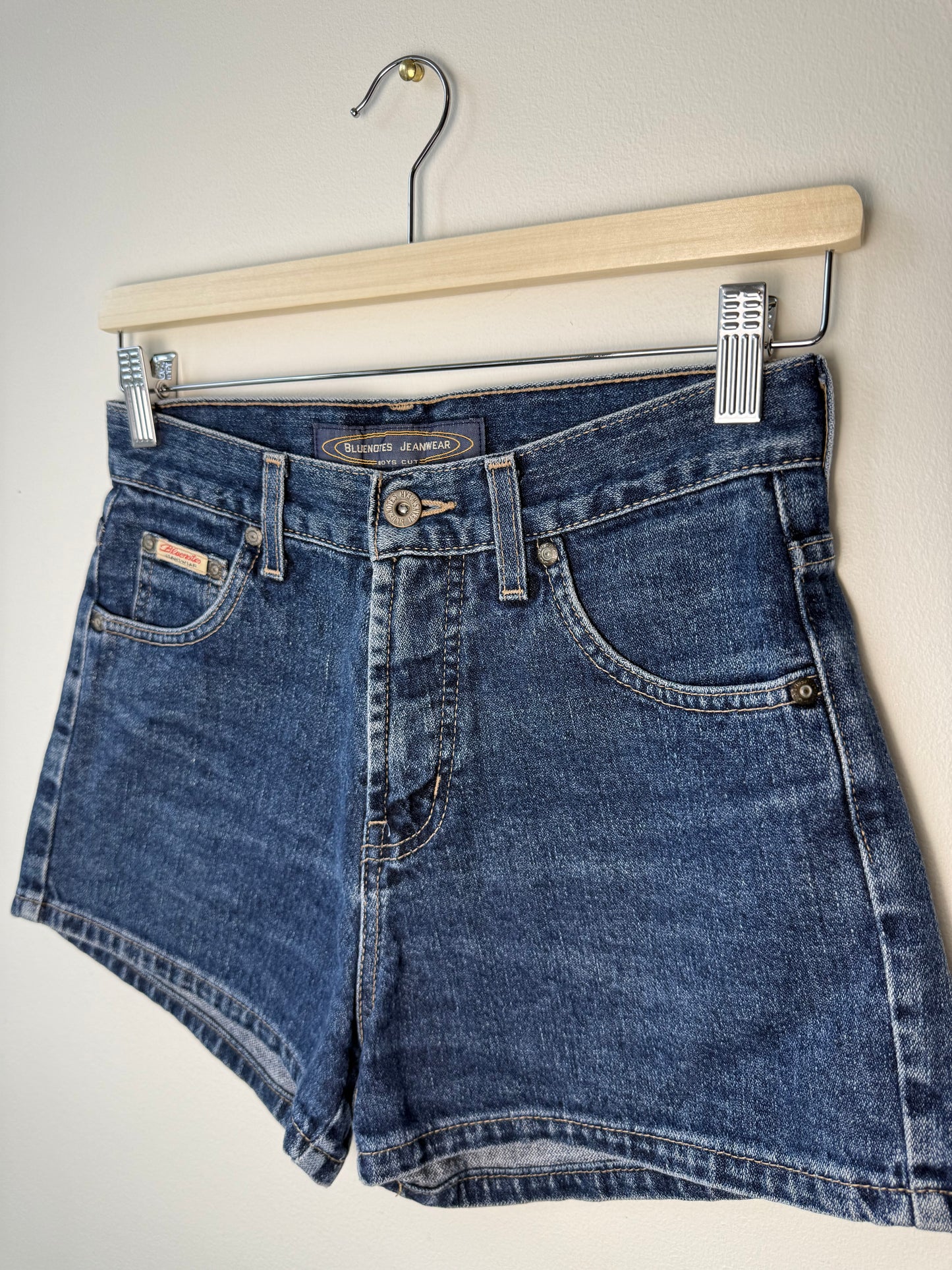 Bluenotes Women's High Waisted Blue Denim Shorts