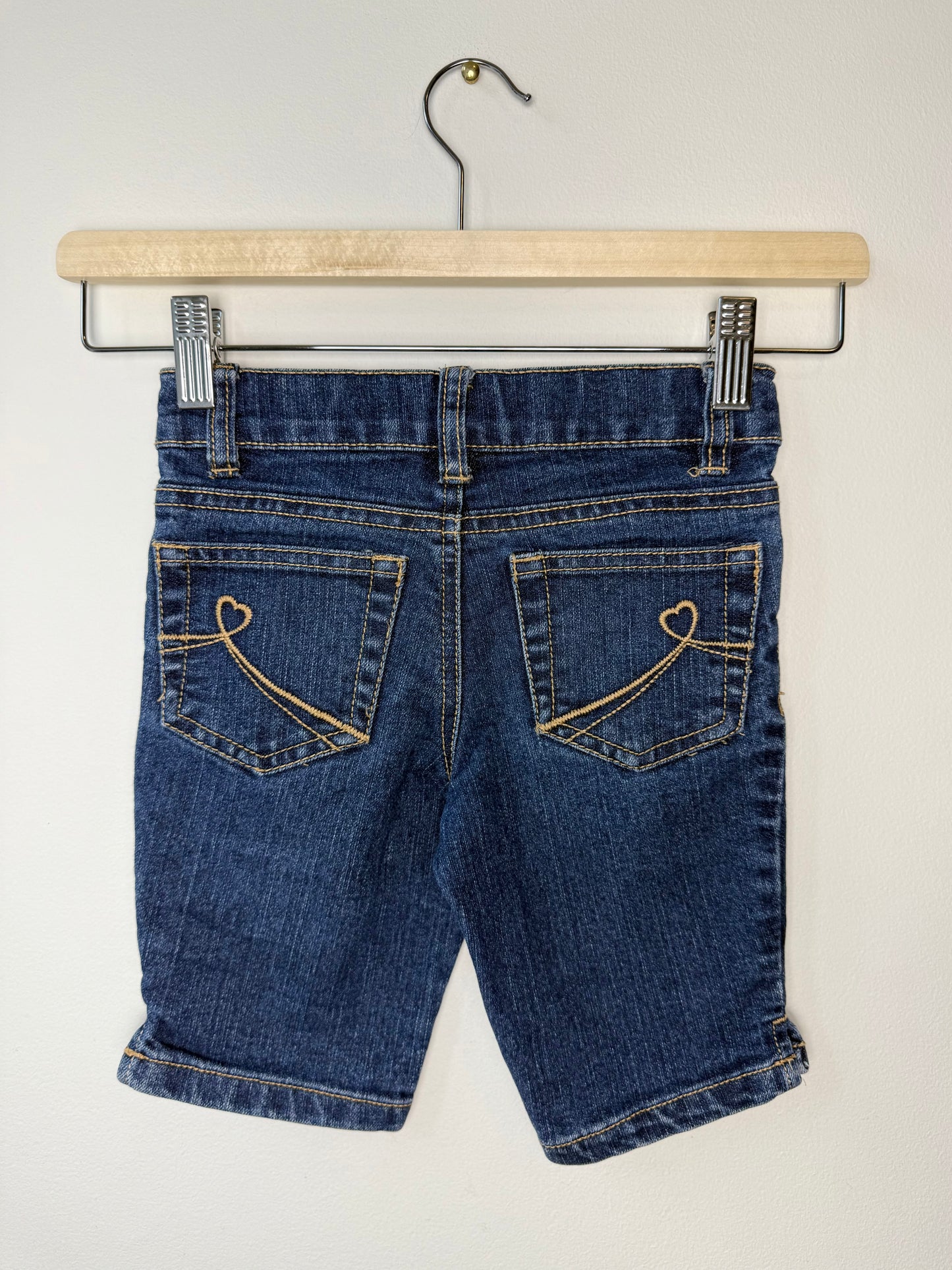 EST 1989 PLACE Girl's Blue Denim Shorts with Embroidery