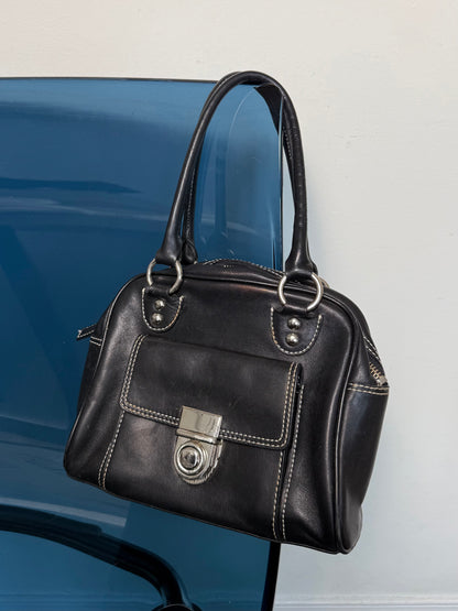 Vintage Danier Genuine Leather Black Handbag