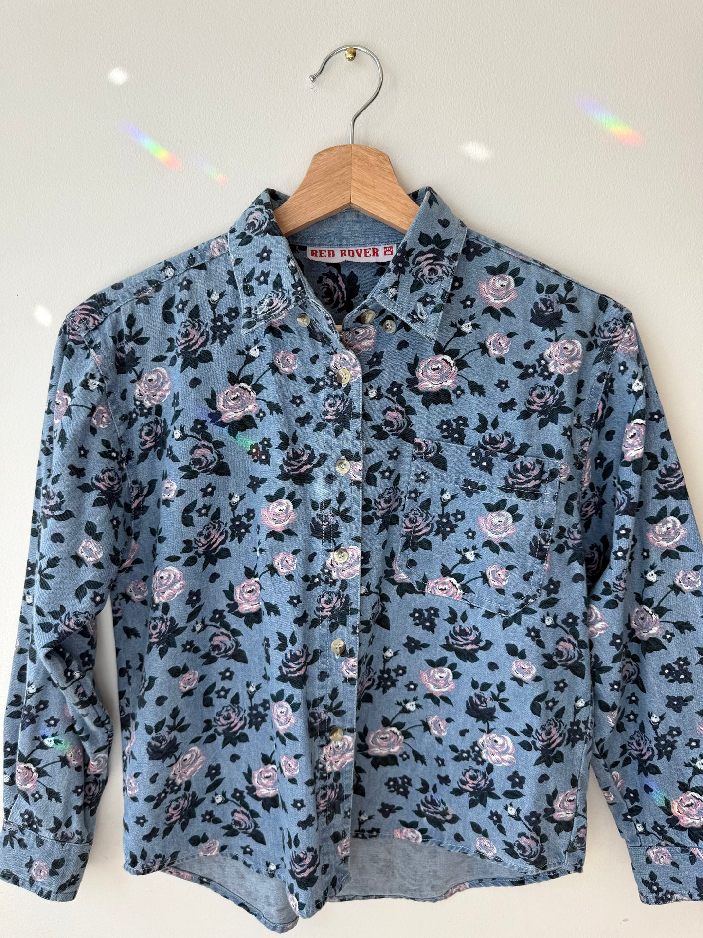 Vintage Red Rover Kids' Floral Patterned Shirt