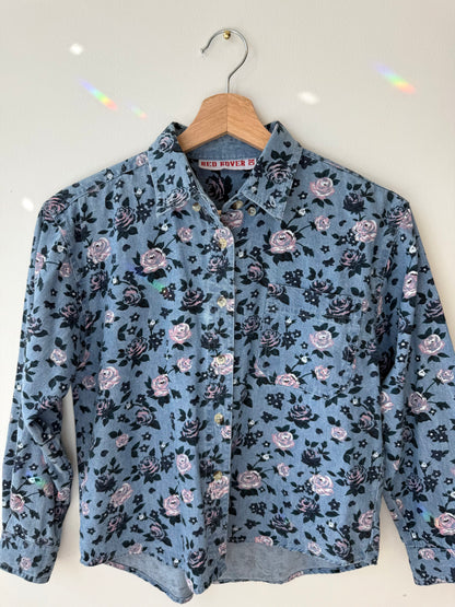 Vintage Red Rover Kids' Floral Patterned Shirt