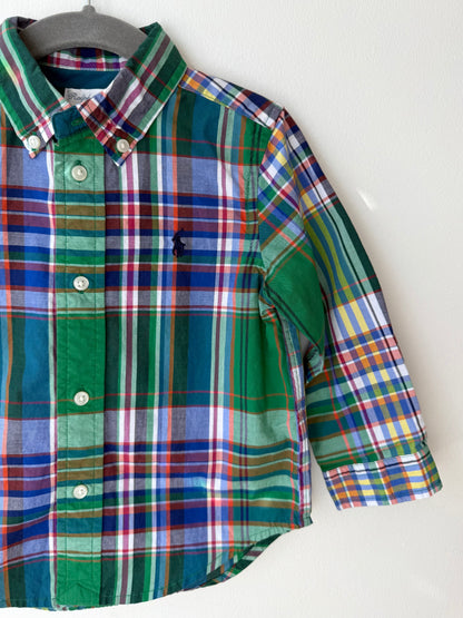 Ralph Lauren Boy's Green Plaid Shirt