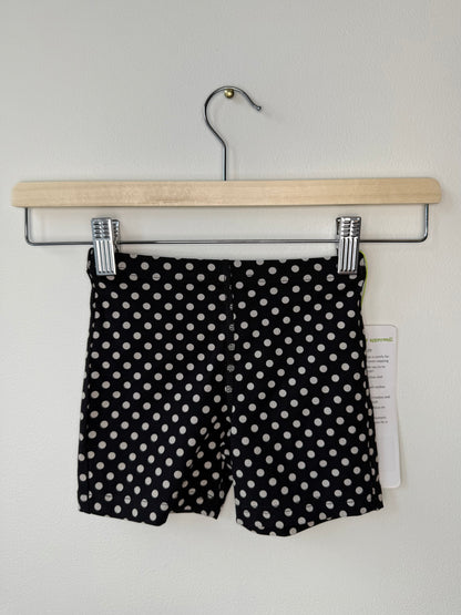 Unworn Peek A Boo Beans Girl's Black Polka Dot Short Leggings