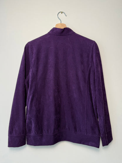 Vintage Allison Daley Women's Purple Corduroy Zip-up Jacket