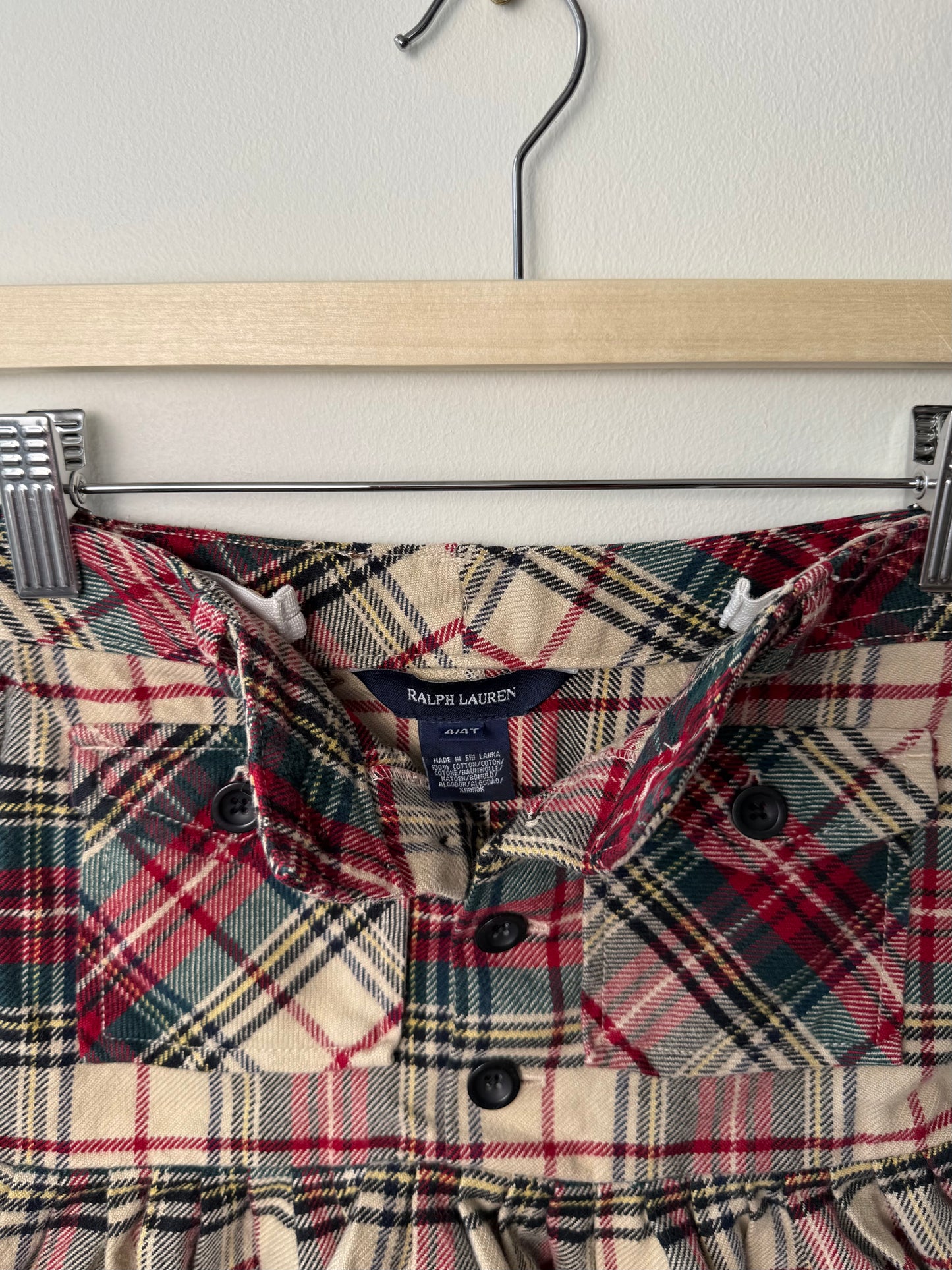 Ralph Lauren Girls' Red & Ivory Plaid Skirt