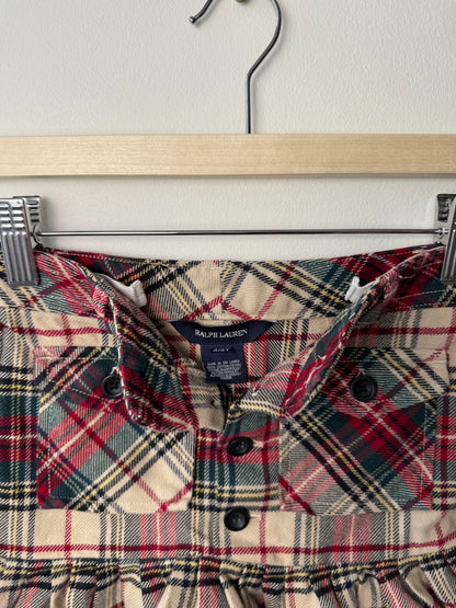 Ralph Lauren Girls' Red & Ivory Plaid Skirt
