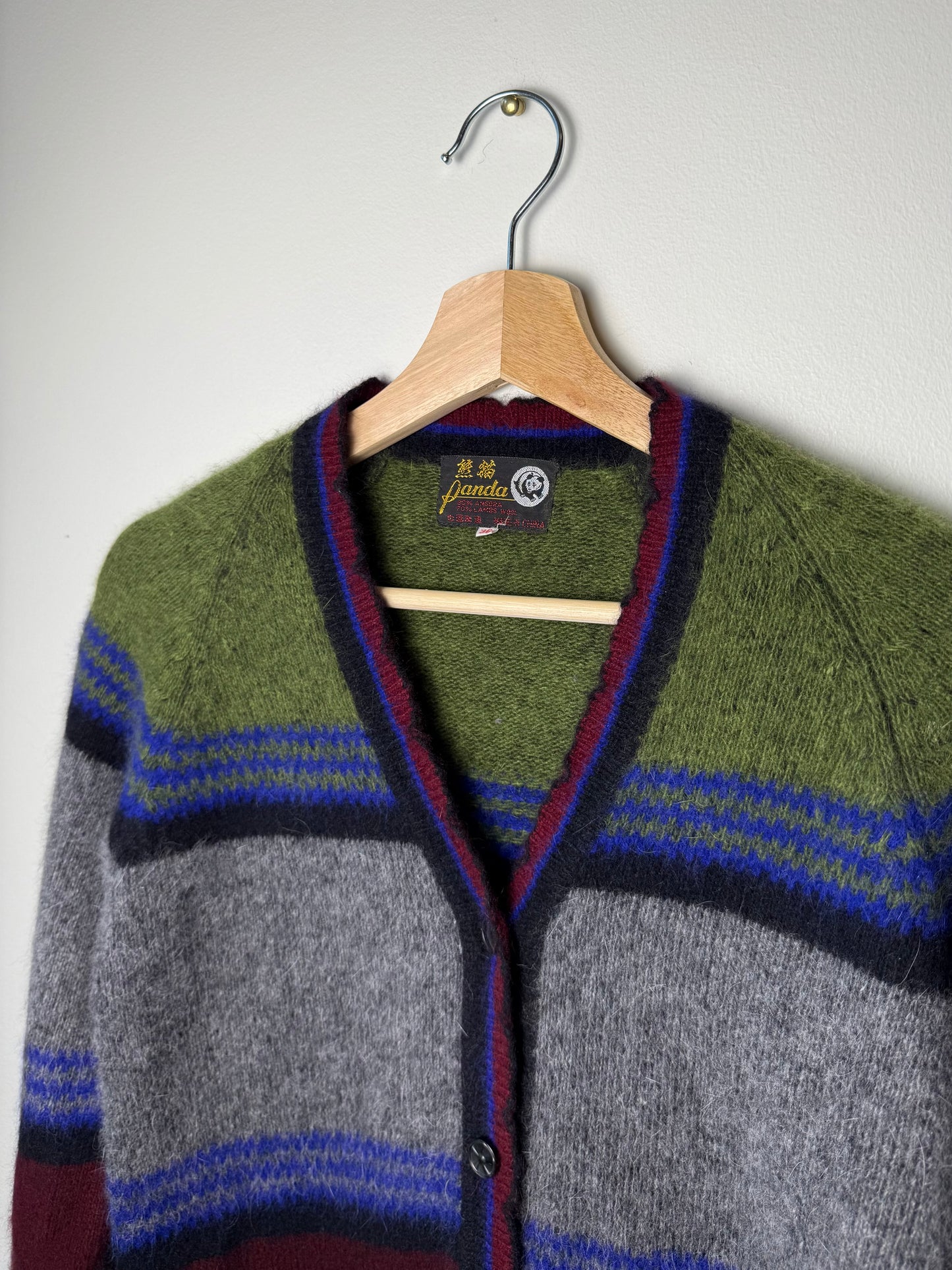 Vintage Y2K Women's Colorful Striped Knit Cardigan