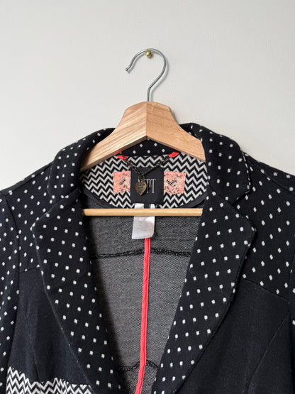 Y2K DEPT Women's Black & White Polka Dots Blazer/Jacket