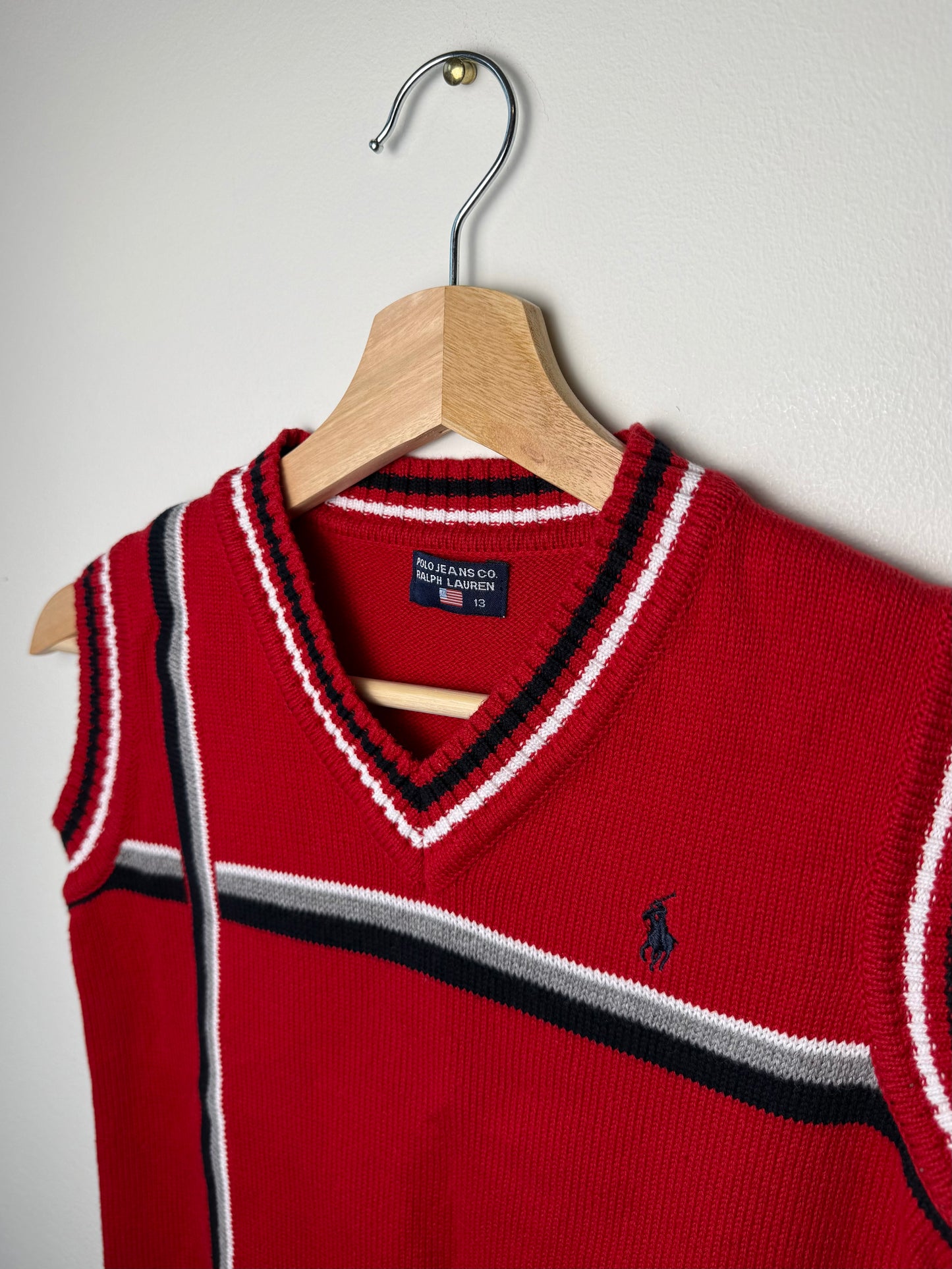 POLO Jeans Co. Ralph Lauren Kids' Red Sweater Vest