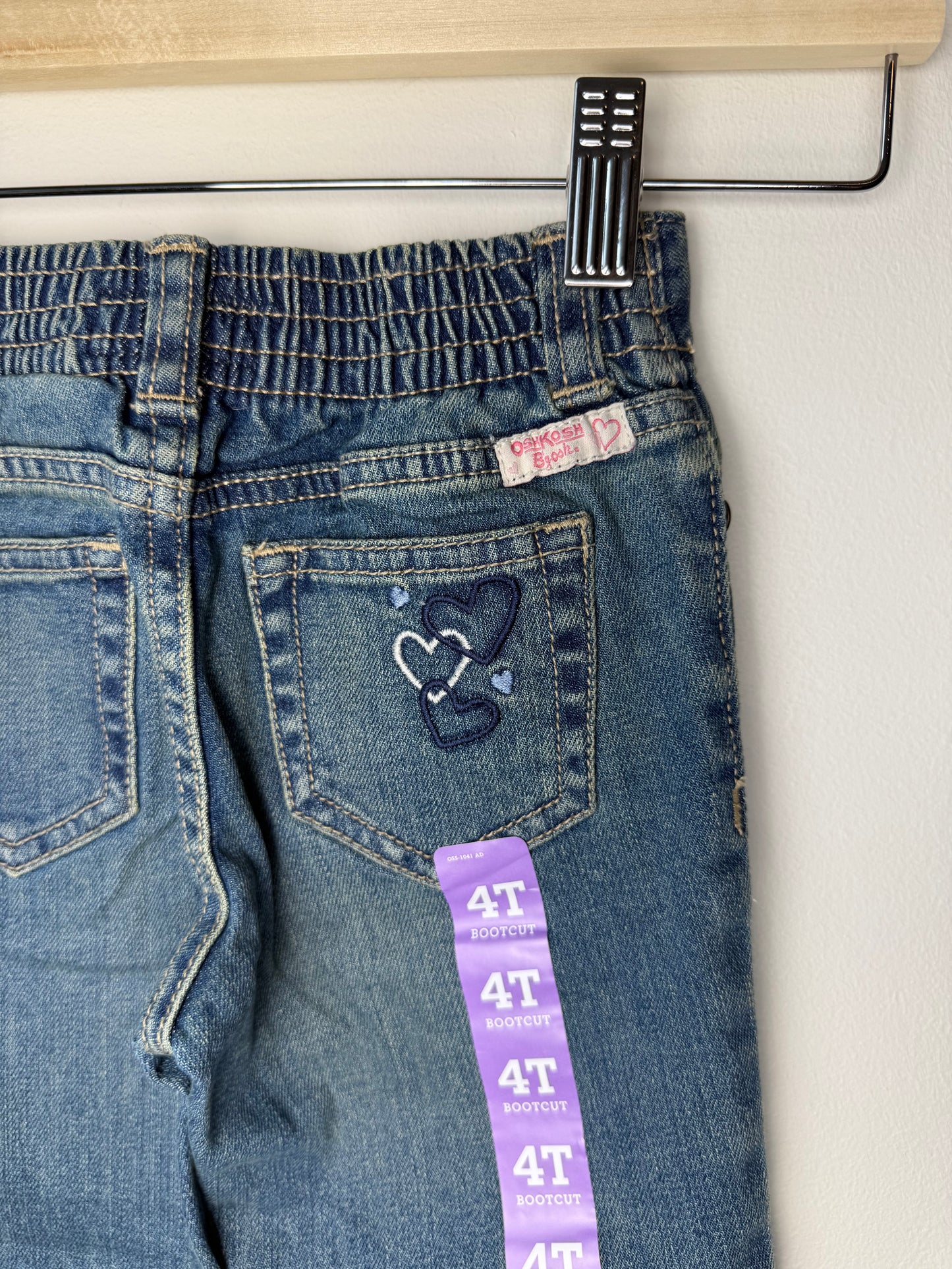 Unworn Oshkosh Girls' Blue Denim with Heart Embroidery