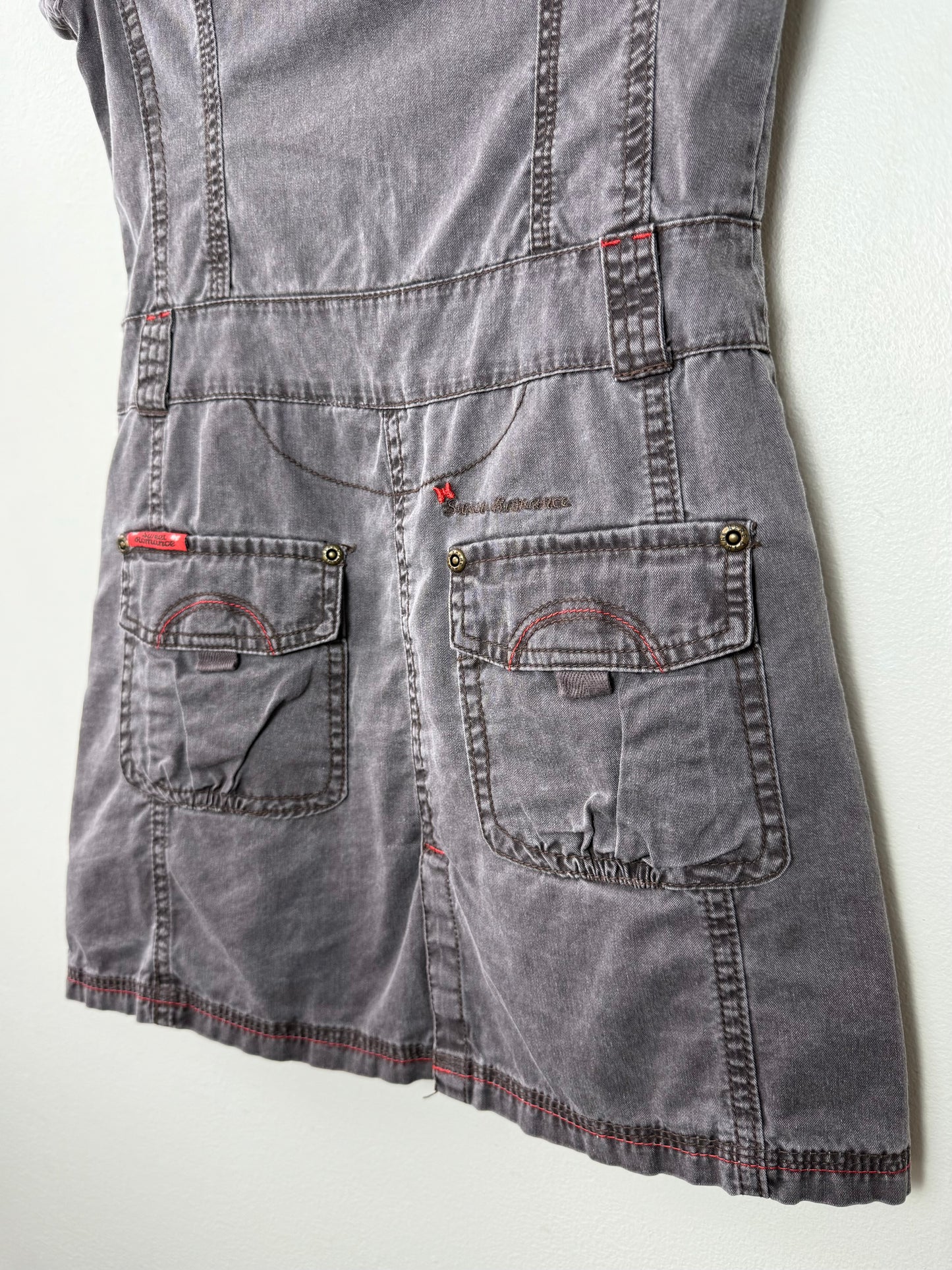 Y2K Here There Girls' Grey Denim Dress