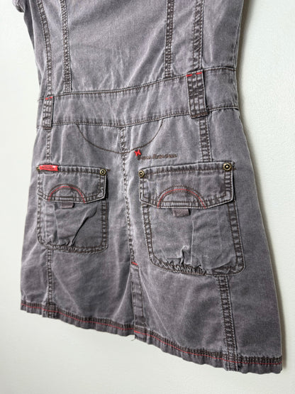 Y2K Here There Girls' Grey Denim Dress