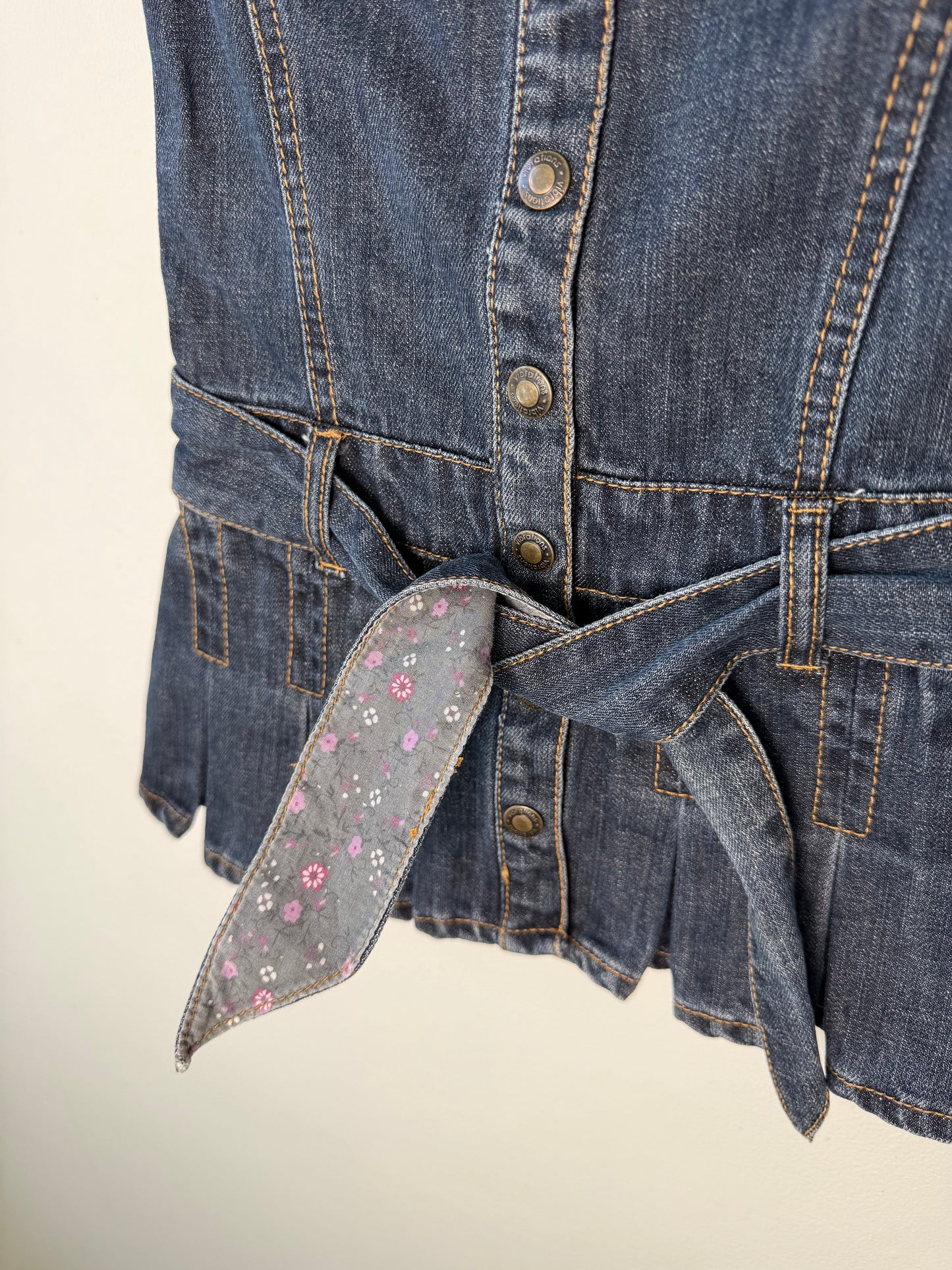 Y2K Vibrations Girls' Blue Denim Dress with Matching Belt