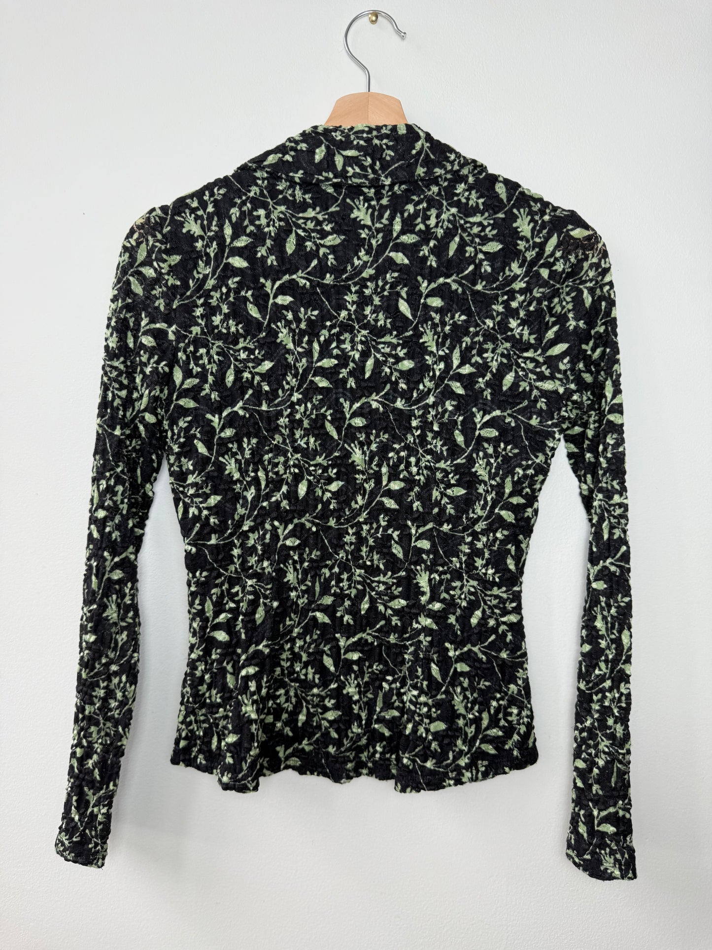 INC Women's Black Floral Patterned Blouse