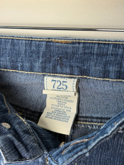 Y2K 725 Originals Girls' Blue Denim Shorts with Studs