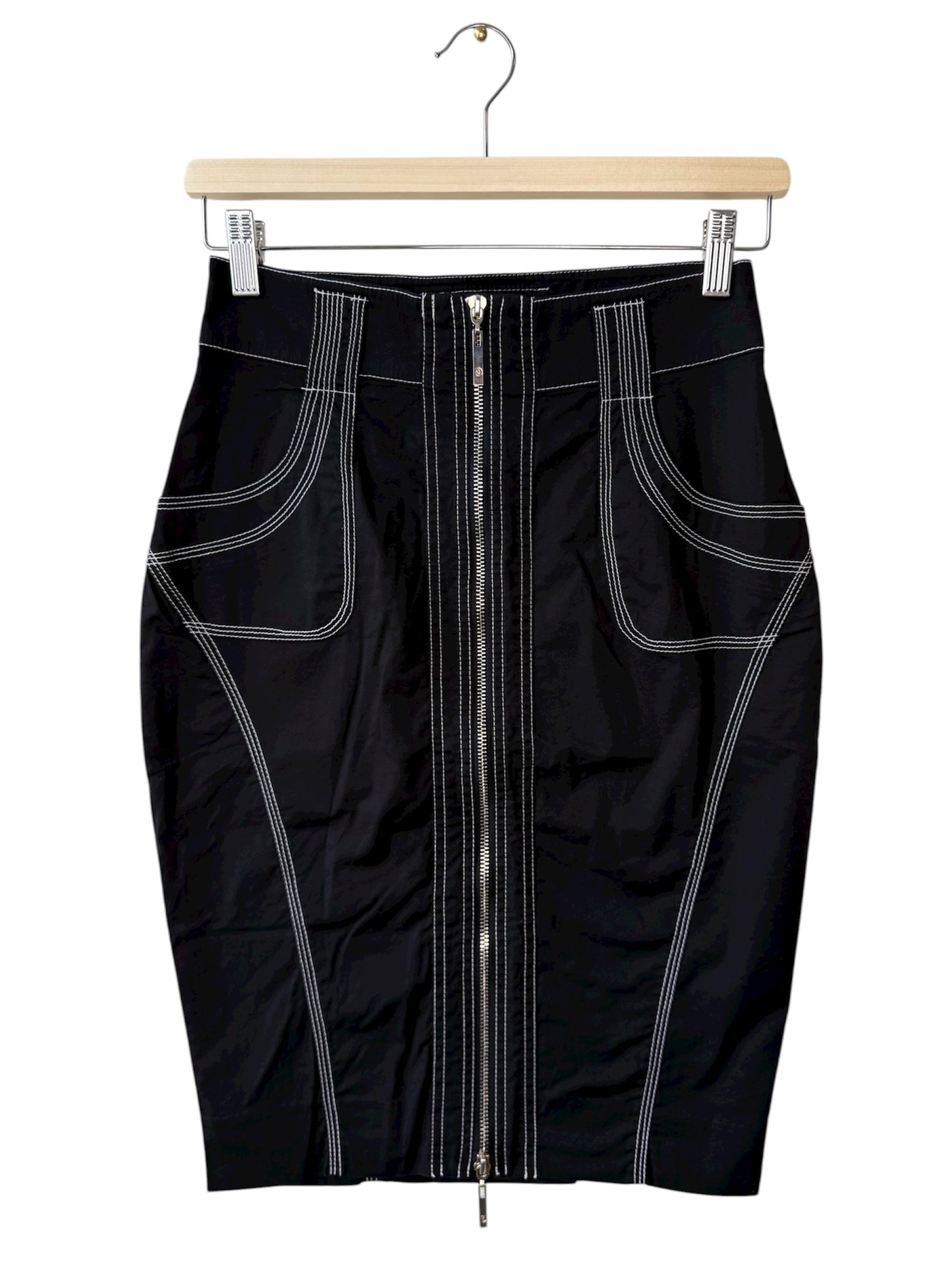 Bebe Women's Black Midi Pencil Skirt