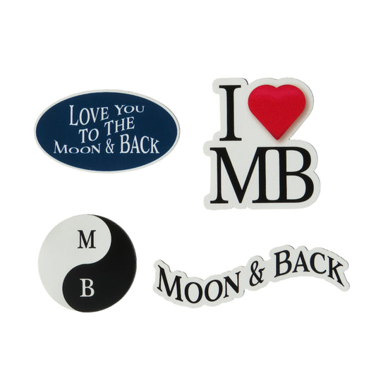 Moon & Back Stickers (Set of 4)
