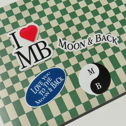 Moon & Back Stickers (Set of 4)